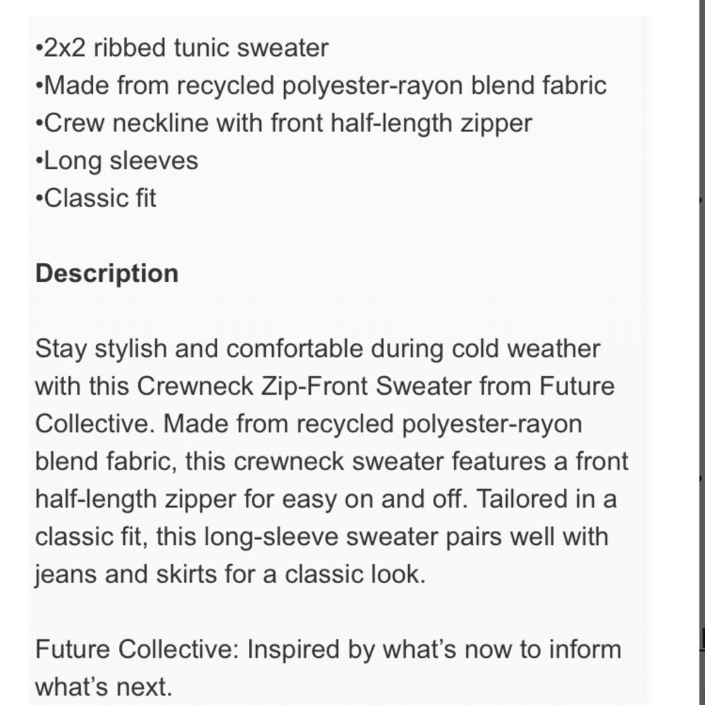 Future Collective Ribbed Tunic Sweater - Picture 8 of 8